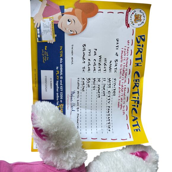 2011 Build-A-Bear Marie Aristocats‎ White Cat Harley Davidson Outfit Boots Plush - Picture 14 of 14